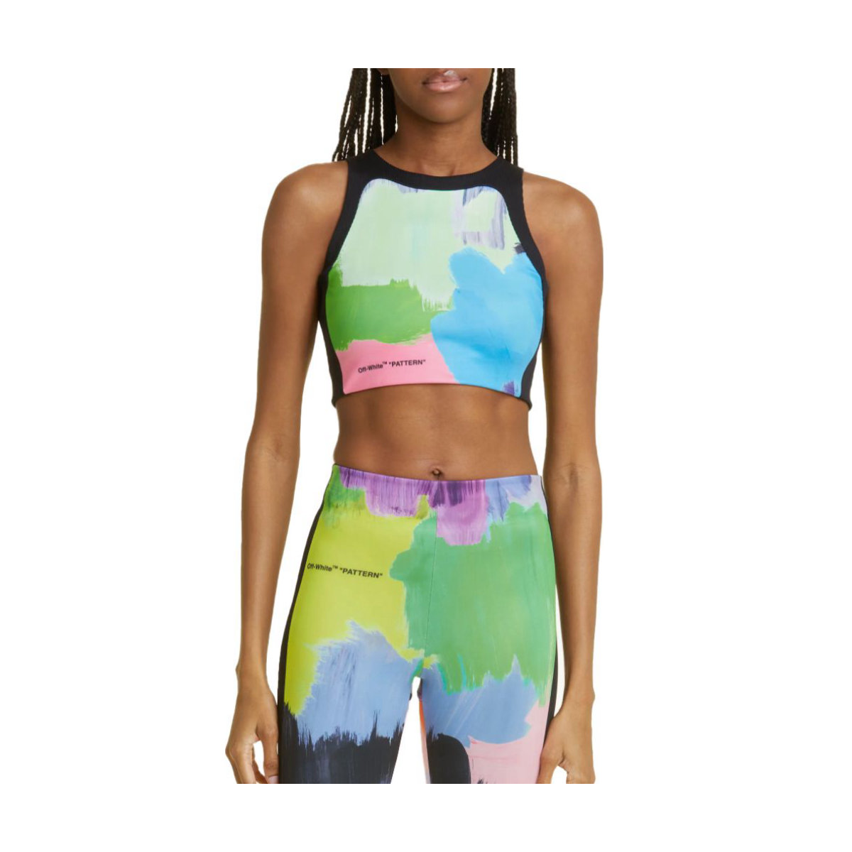 Off-White Colorblock Crop Top