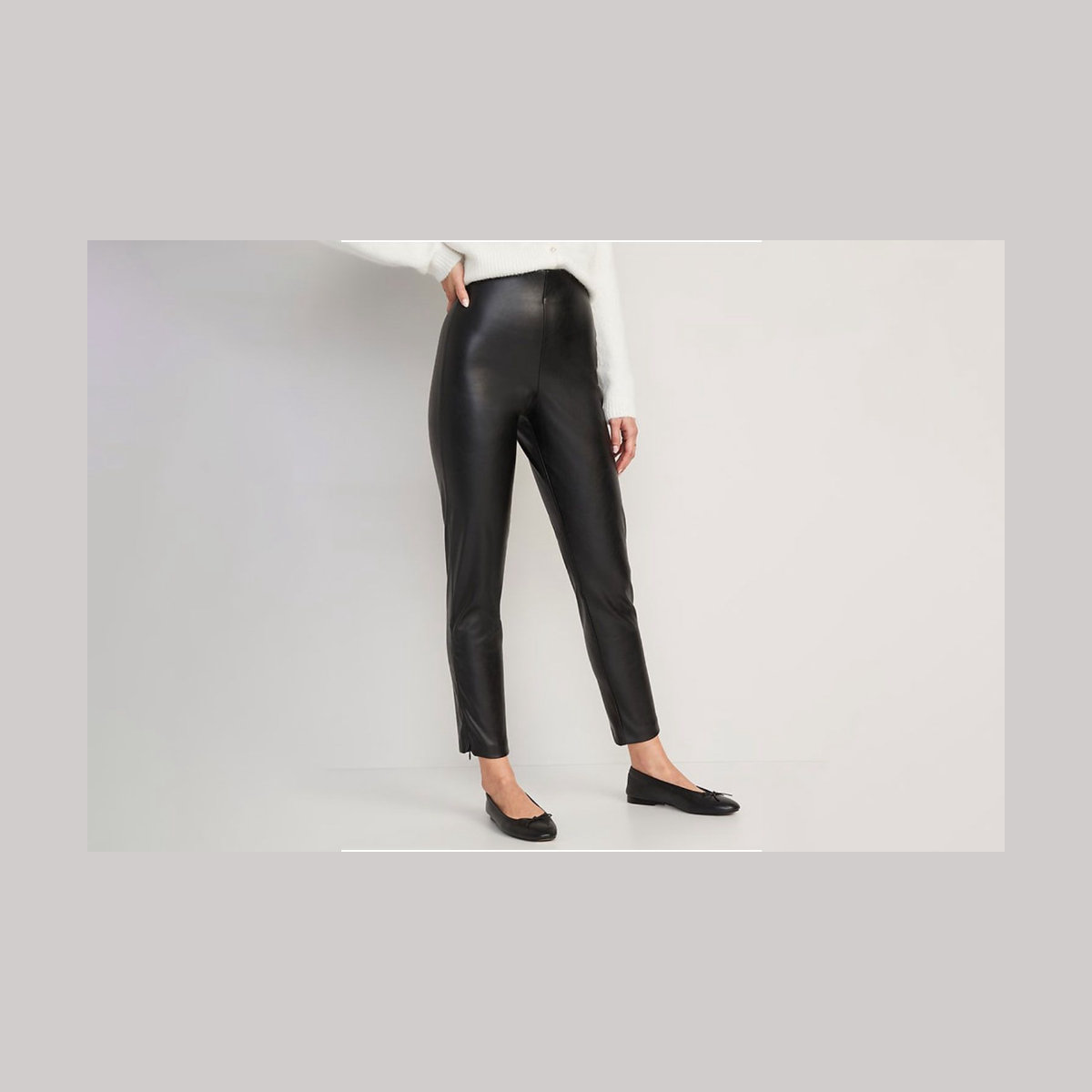 Old Navy Extra High-Waisted Faux-Leather Zip Ankle Leggings