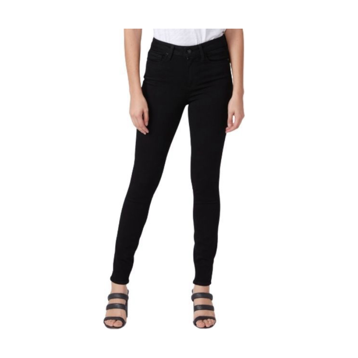 Paige Hoxton Ankle Jeans in Black Shadow