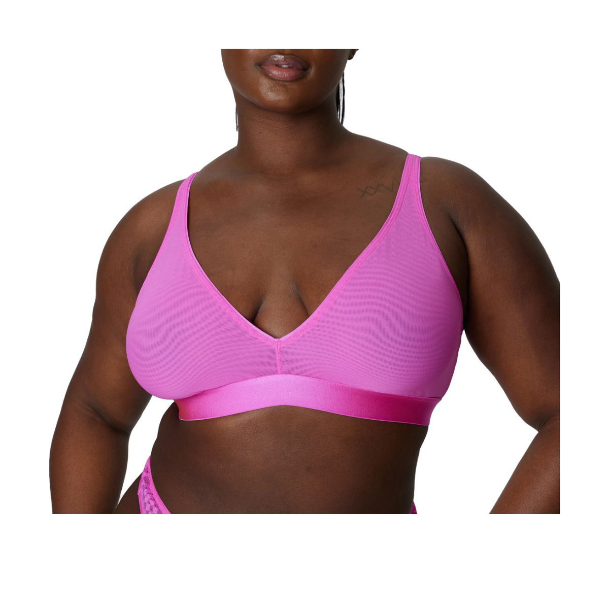 Parade Silky Mesh Plunge Bralette