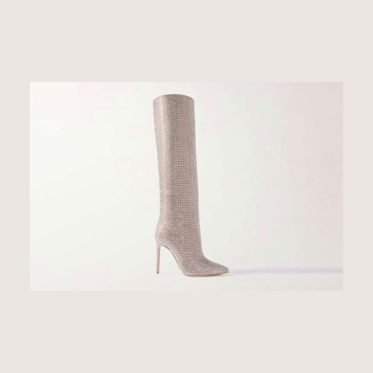 Paris Texas Embellished Suede Knee-High Boots