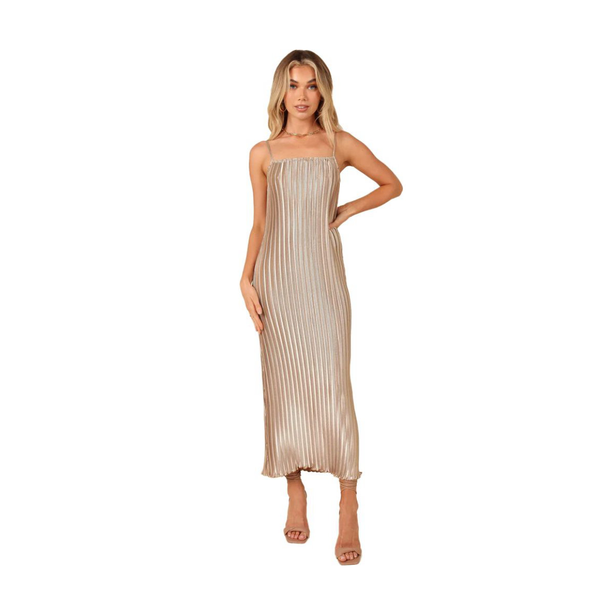 Petal + Pup Liza Pleated Maxi Dress