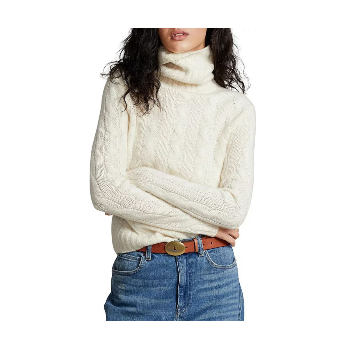 Polo Ralph Lauren Cable-Knit Cashmere Turtleneck