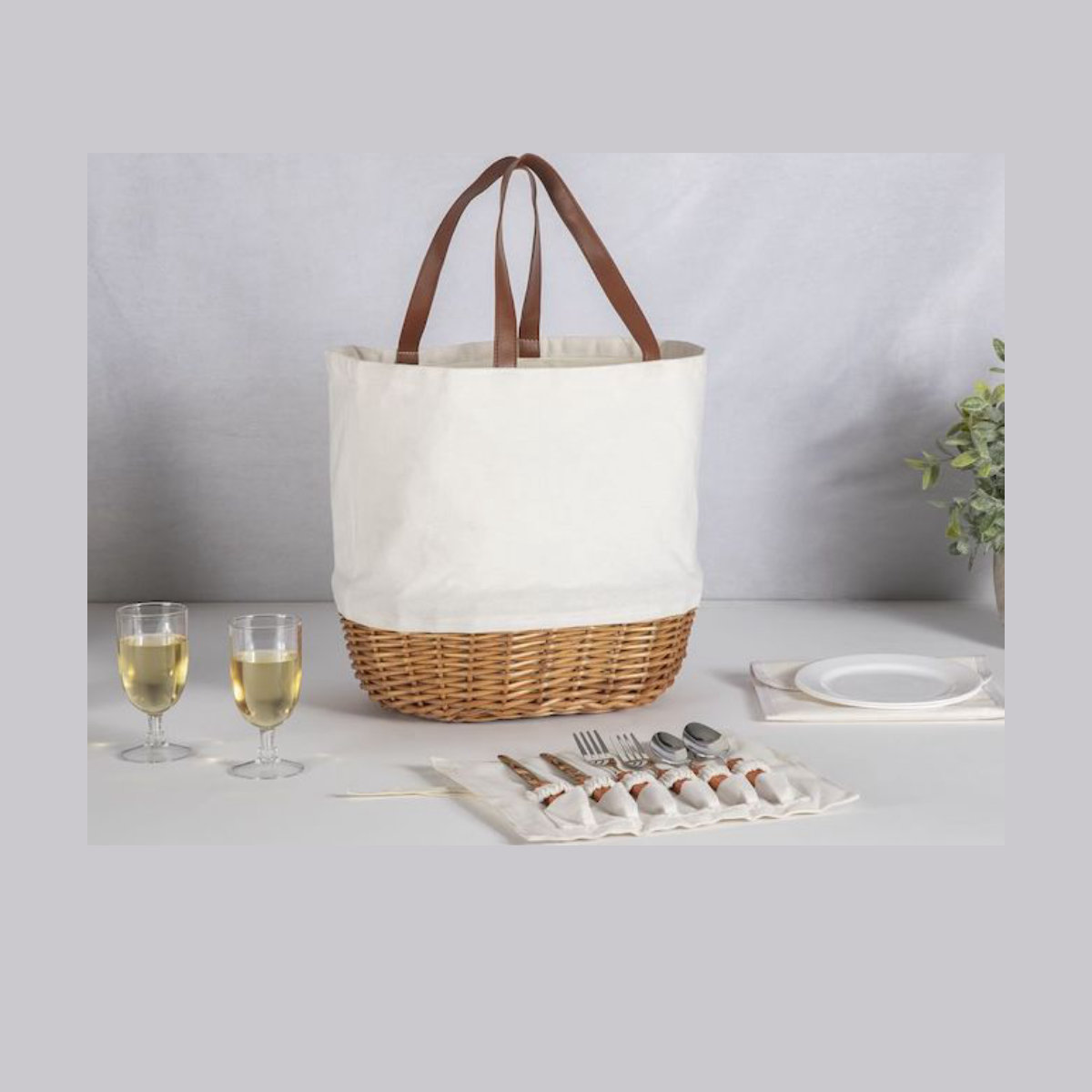 Pottery Barn Canvas Picnic Tote