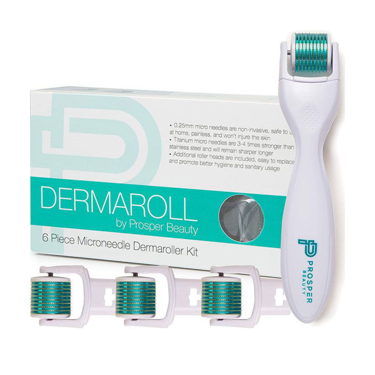 Prosper Beauty 6 Piece Microneedle Derma Roller Kit