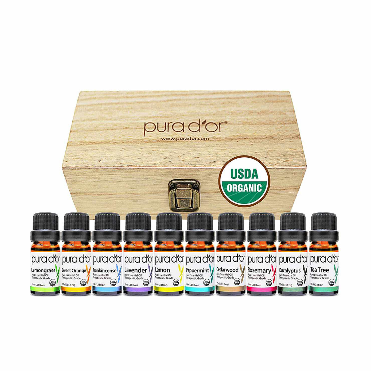 Pura D'or 10ml Essential Oil Set