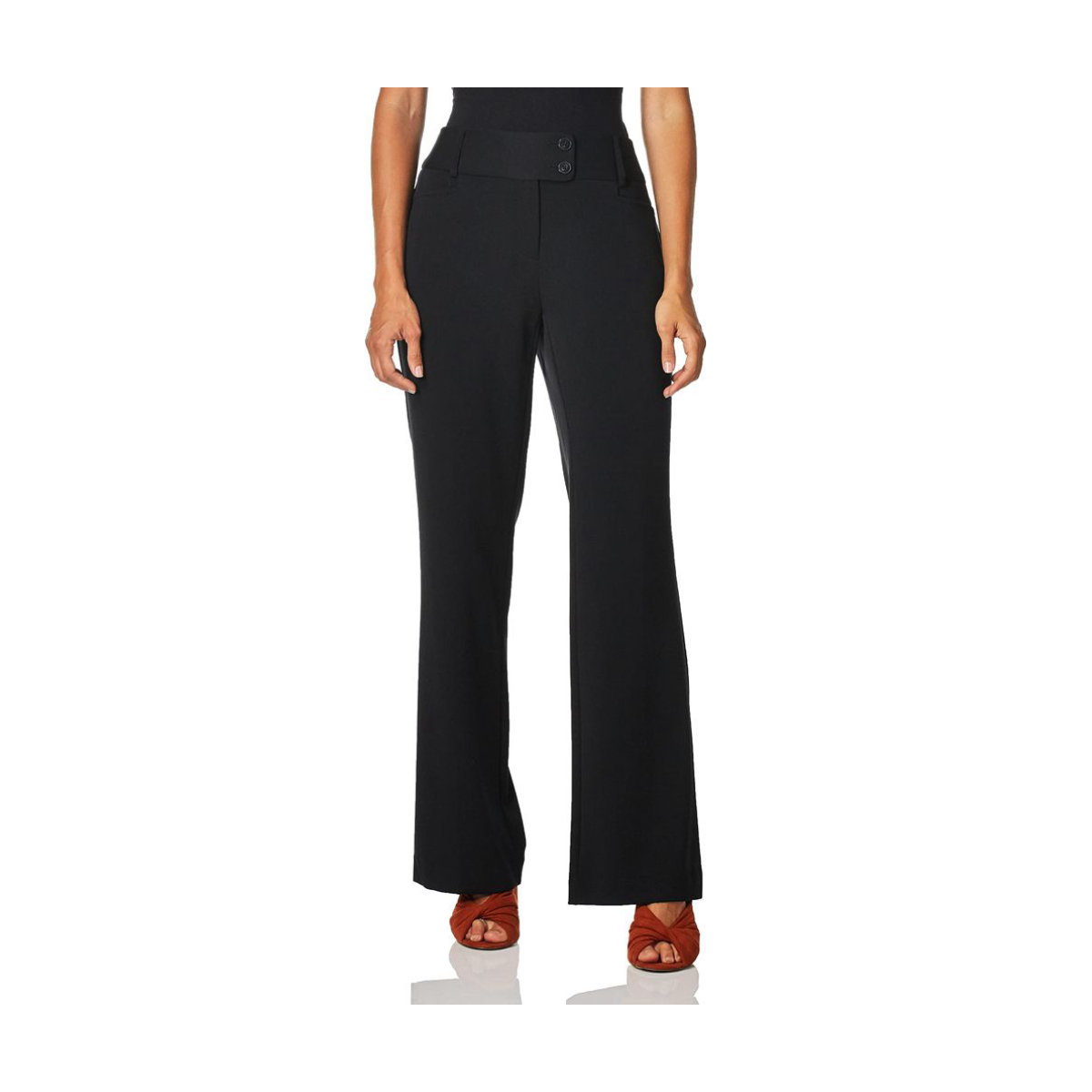 Rafaella Women's Curvy Fit Bootcut Stretch Dress Pants