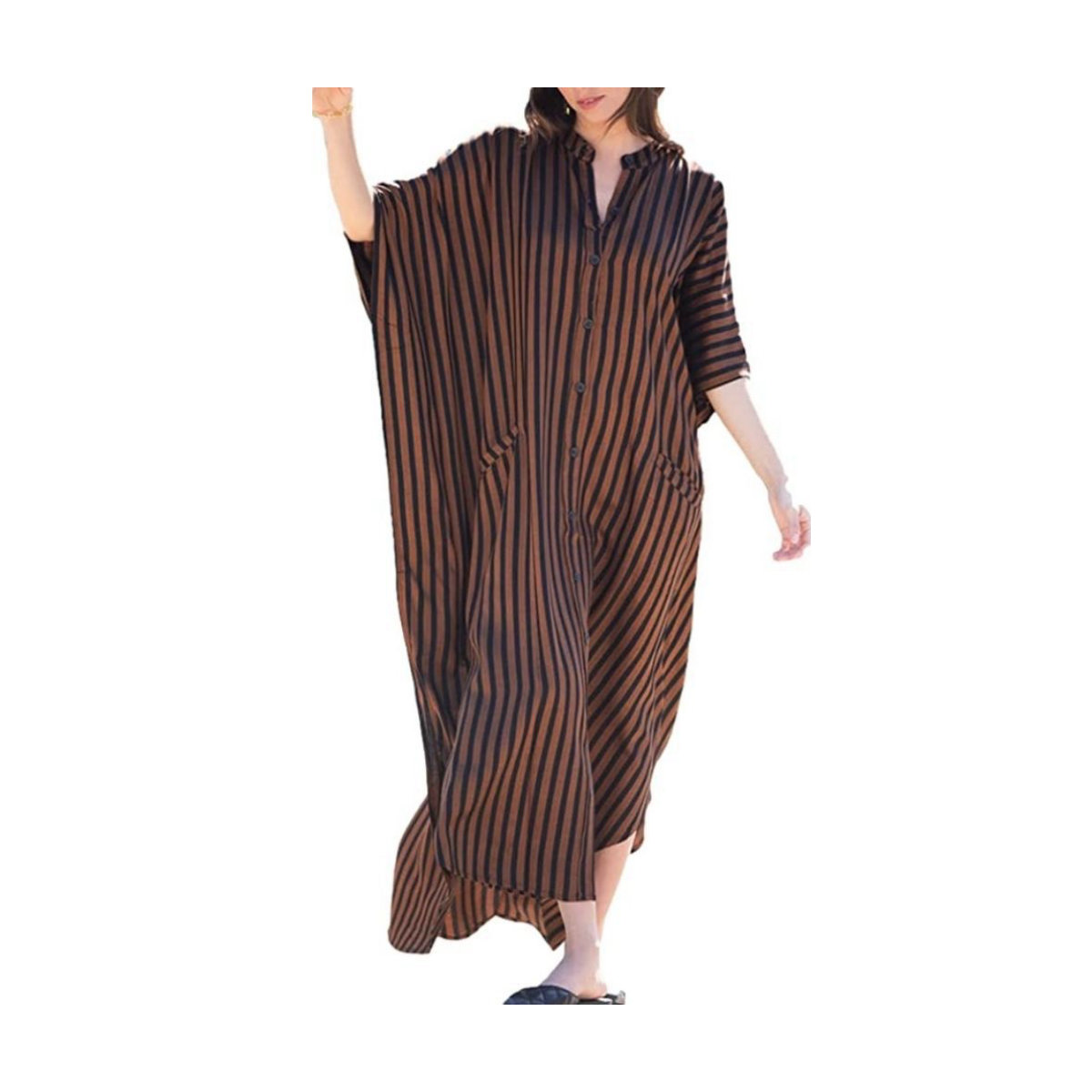 RanRui Button Down Maxi Dress
