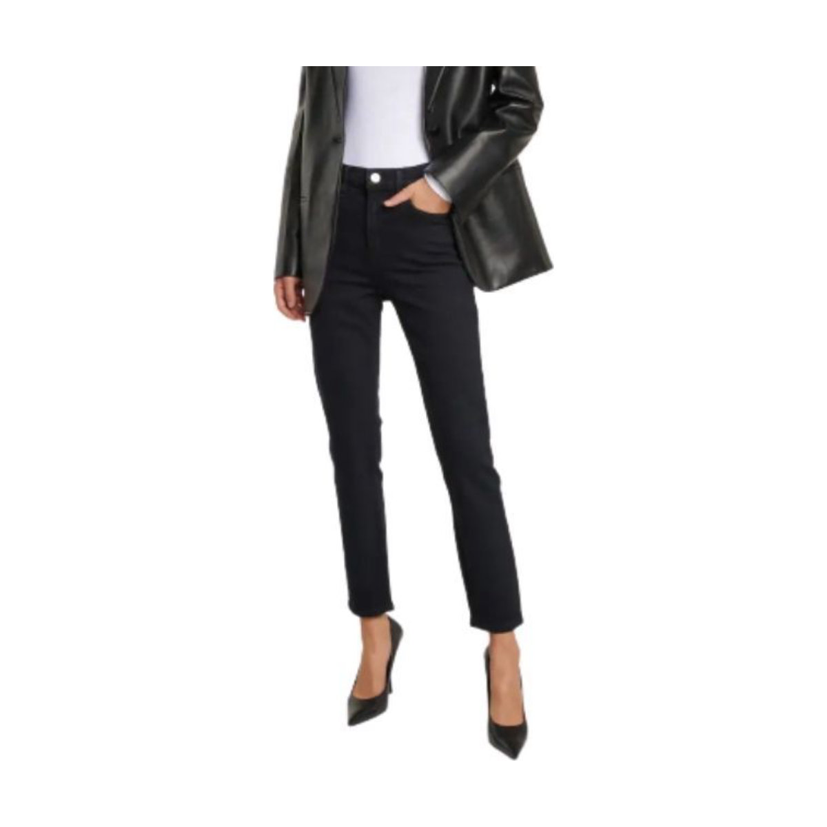RE/DONE 90s Mid-Rise Cropped Jeans in Black