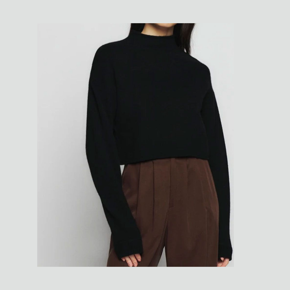 Reformation Cropped Cashmere Turtle
