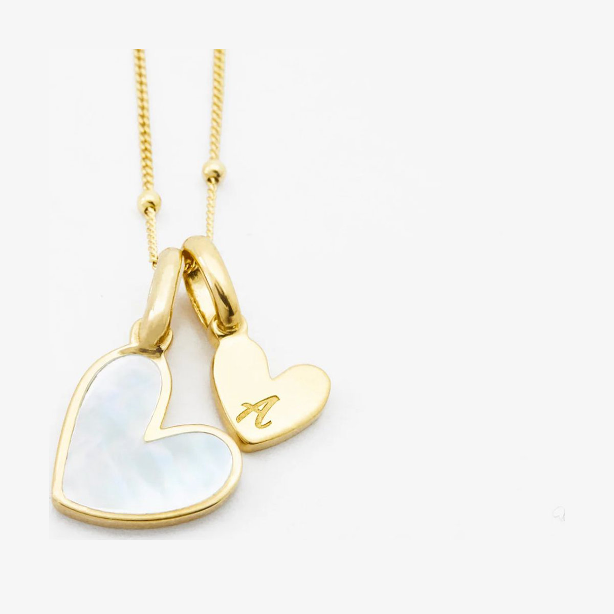 Rellery Mother of Pearl Initial Necklace