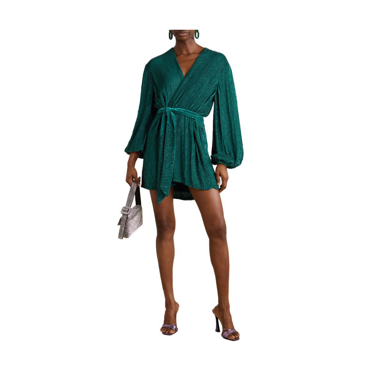 Retrofete Gabrielle Sequined Chiffon Mini Dress
