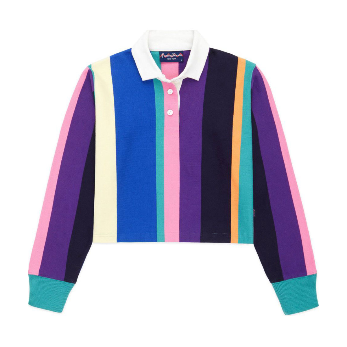 Rowing Blazers Cropped Vertical Stripe Rugby Shirt