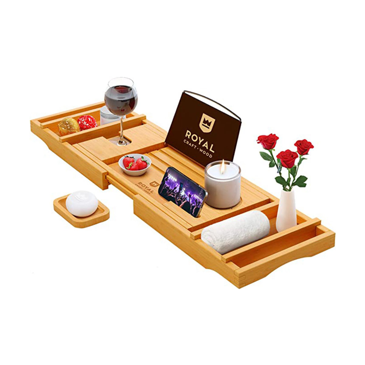 Royal Craft Wood Luxury Bathtub Caddy Tray