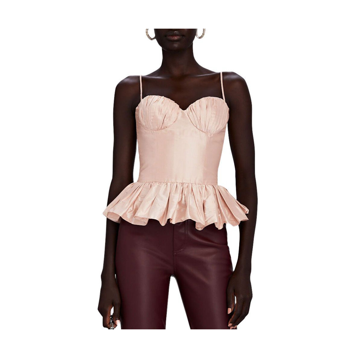 Rozie Corsets Silk Satin Peplum Corset Top