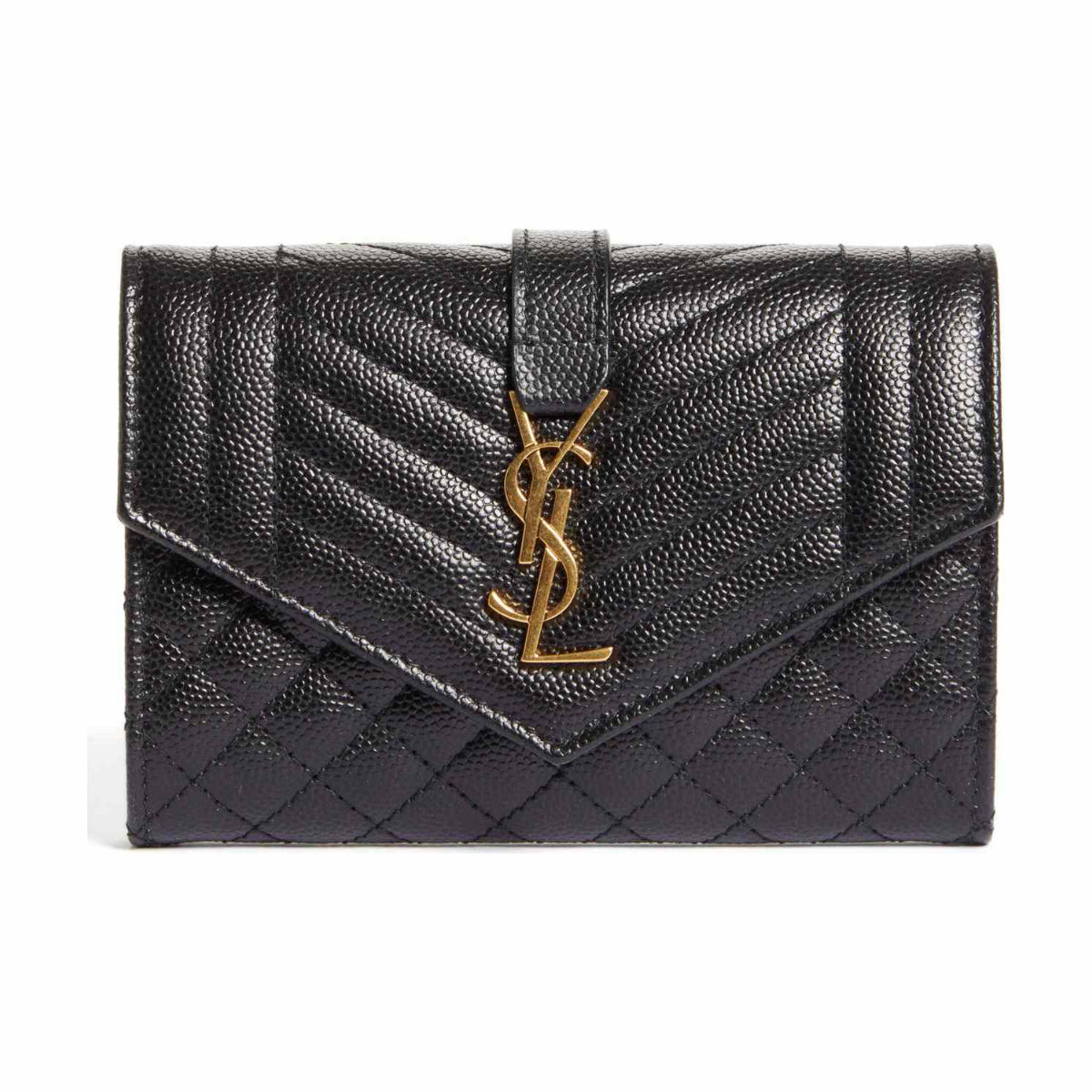 Saint Laurent Small Monogram Quilted Leather Wallet