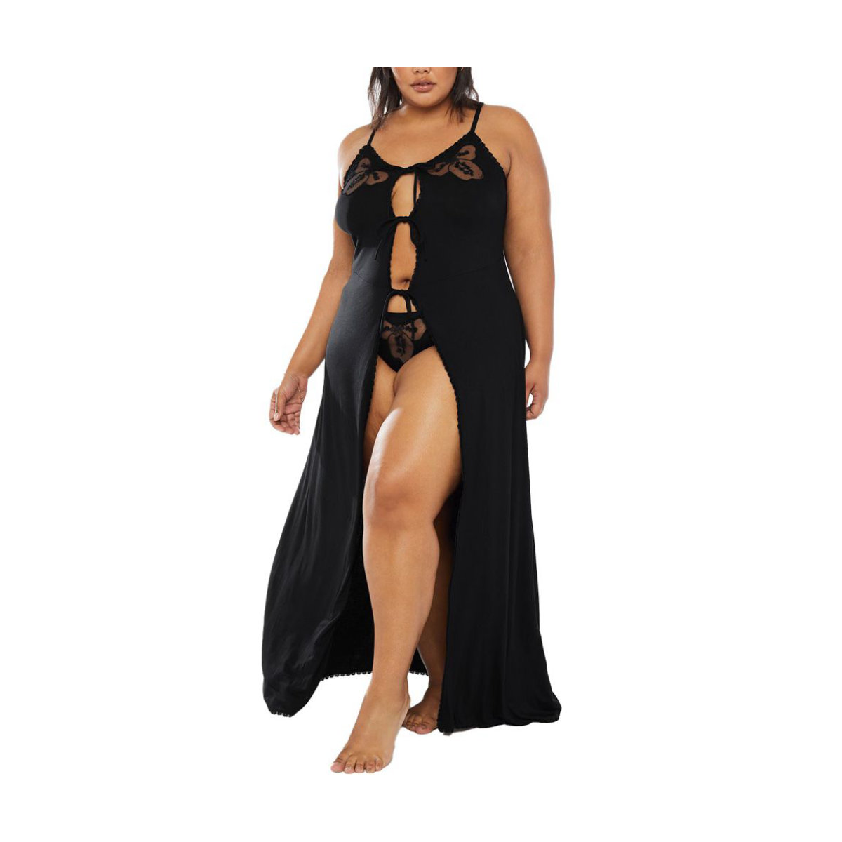 Savage X Fenty A Peek Behind Lace Maxi Slip