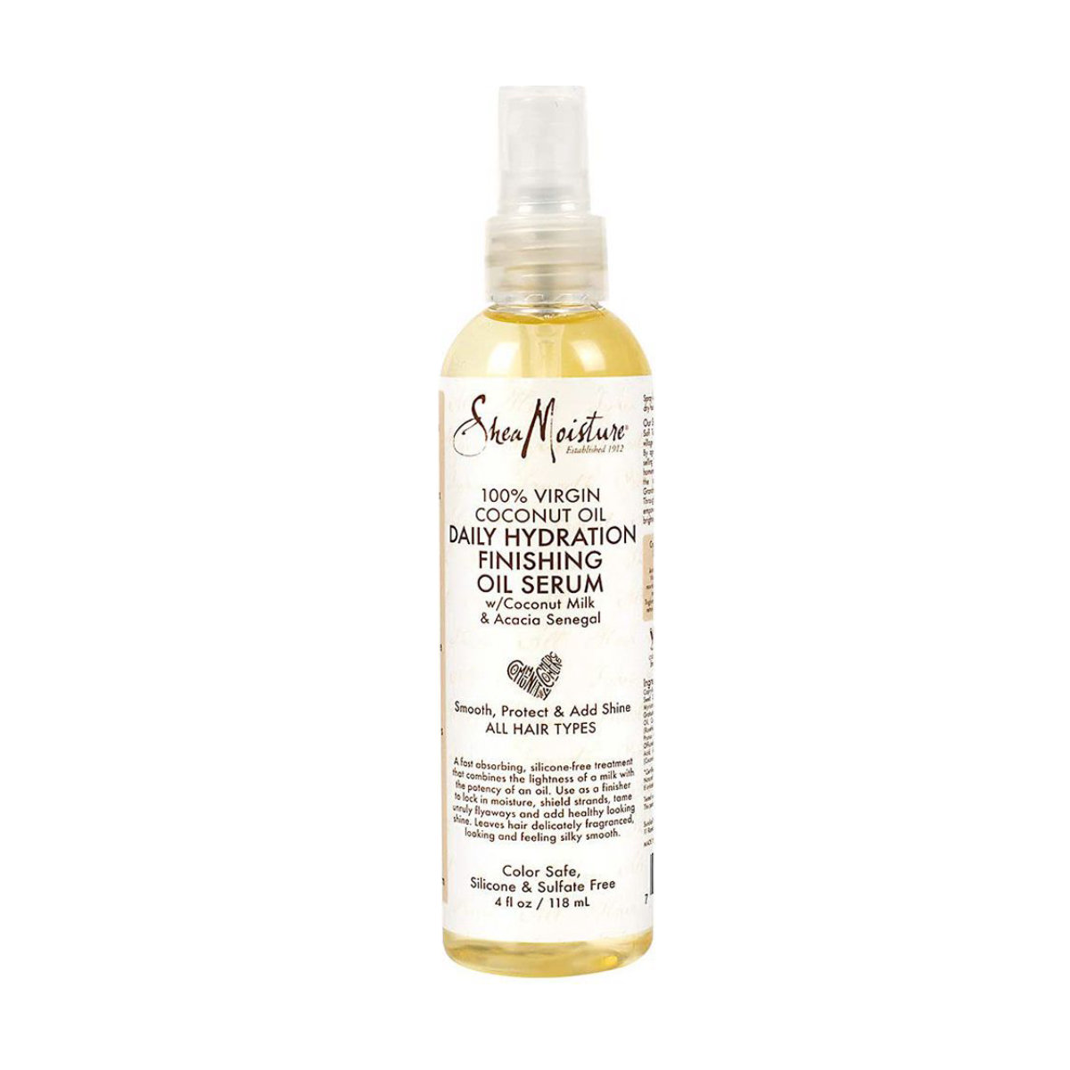 SheaMoisture 100% Virgin Coconut Oil Daily Hydration Finishing Oil Serum