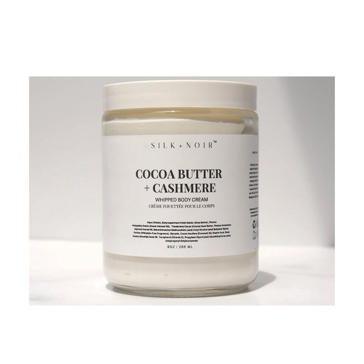 Silk + Noir Cocoa Butter + Cashmere Whipped Body Cream