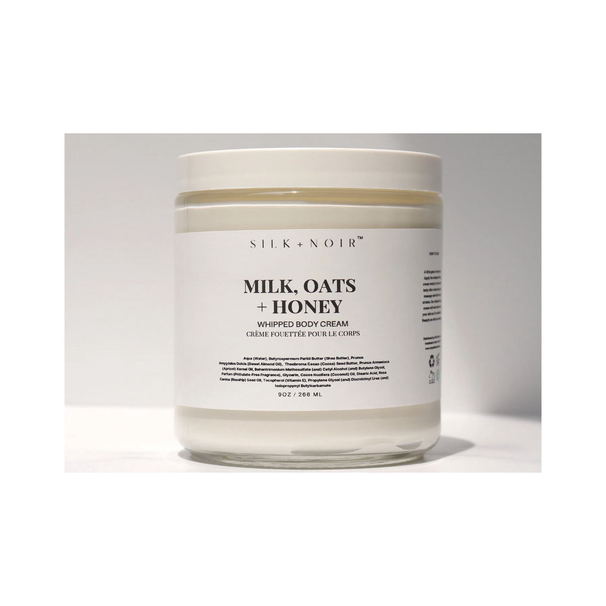 Silk + Noir Milk, Oats & Honey Whipped Body Cream
