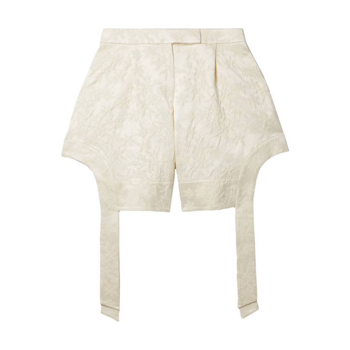Simone Rocha Draped Cotton-Blend Brocade Shorts