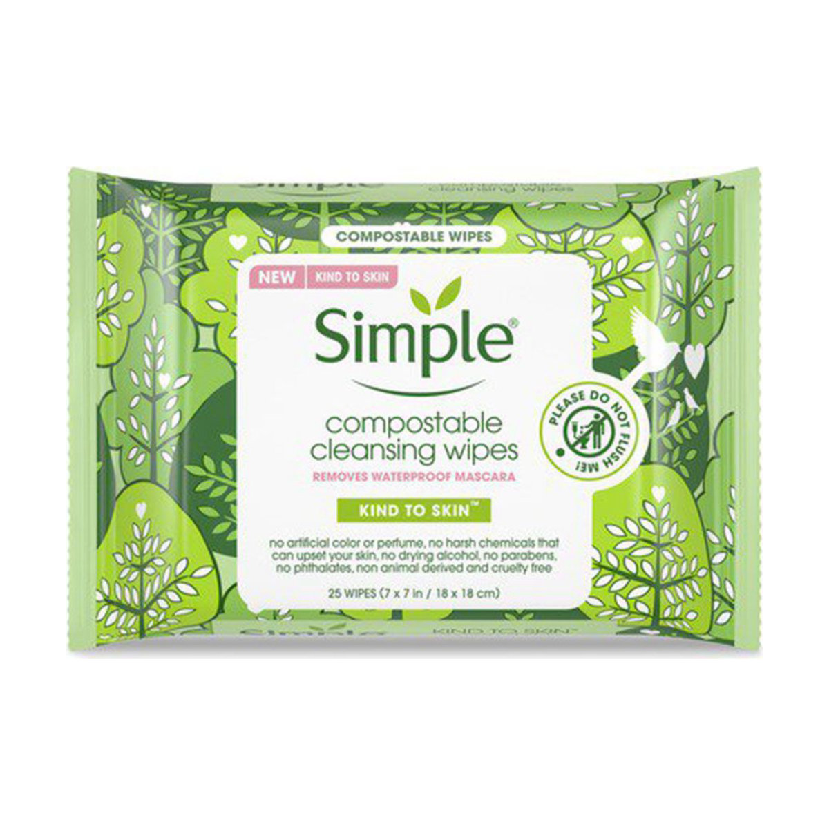 Simple Kind To Skin Compostable Cleansing Wipes