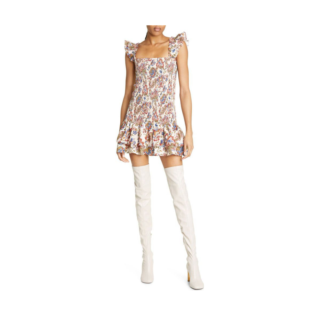 Sir Bettina Smocked Linen Sundress
