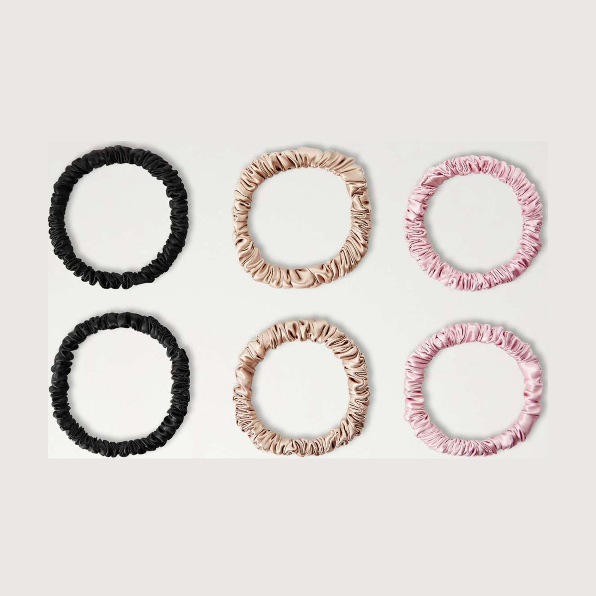 SLIP Set of Six Skinny Silk Hair Ties