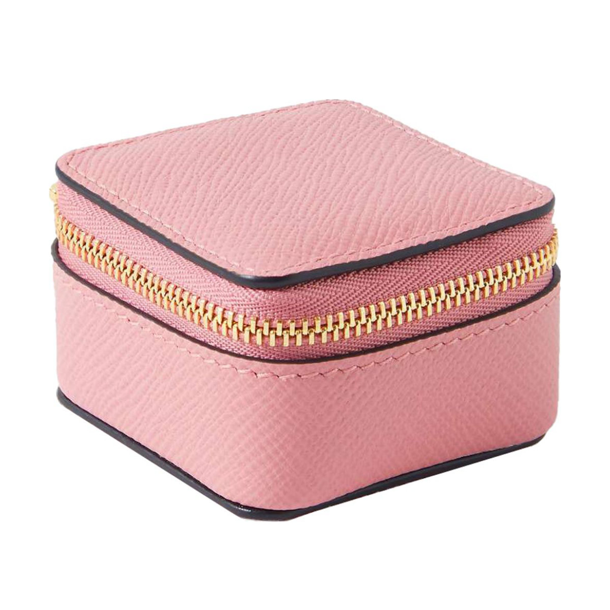 Smythson Panama small textured-leather trinket case