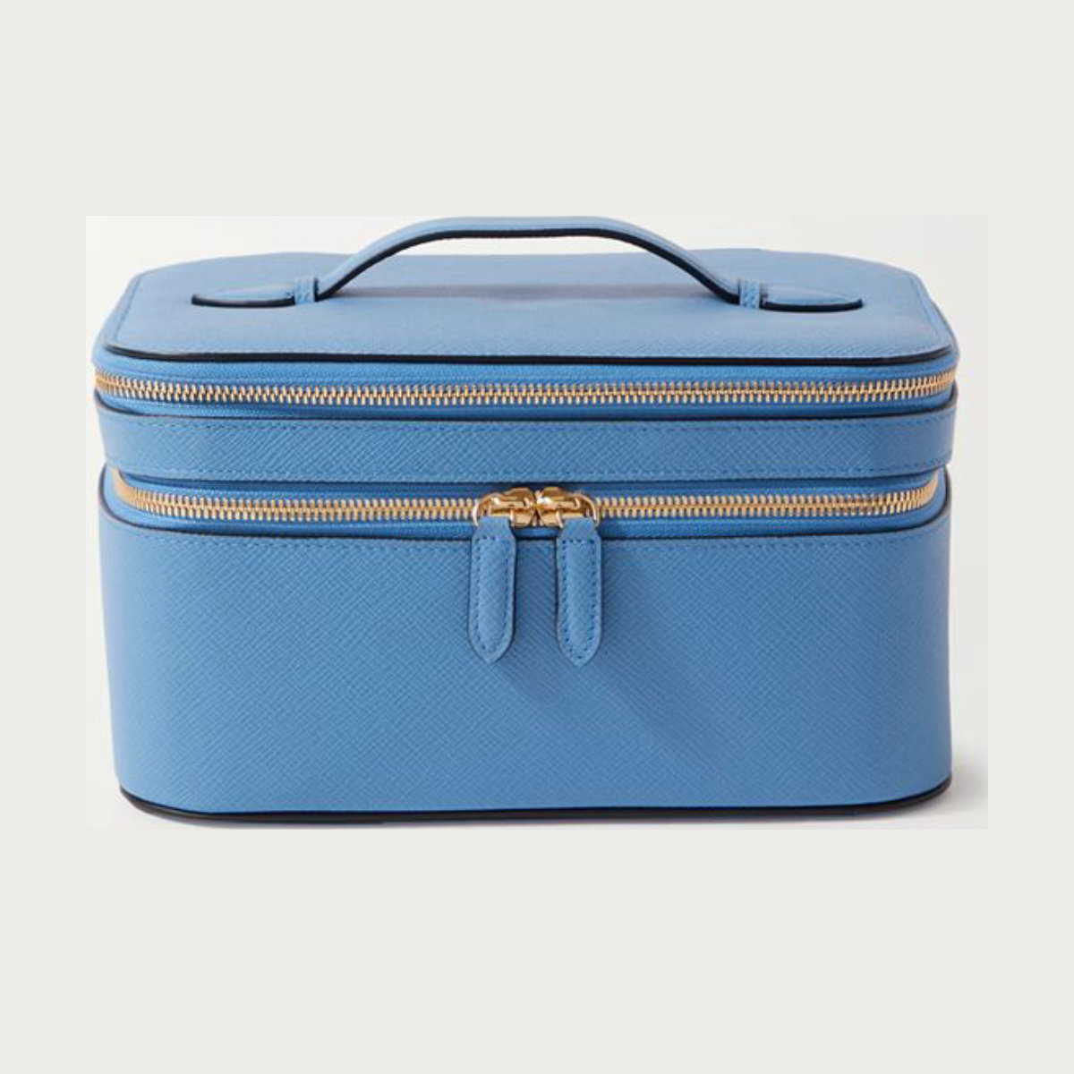 Smythson Panama Textured-Leather Cosmetics Case