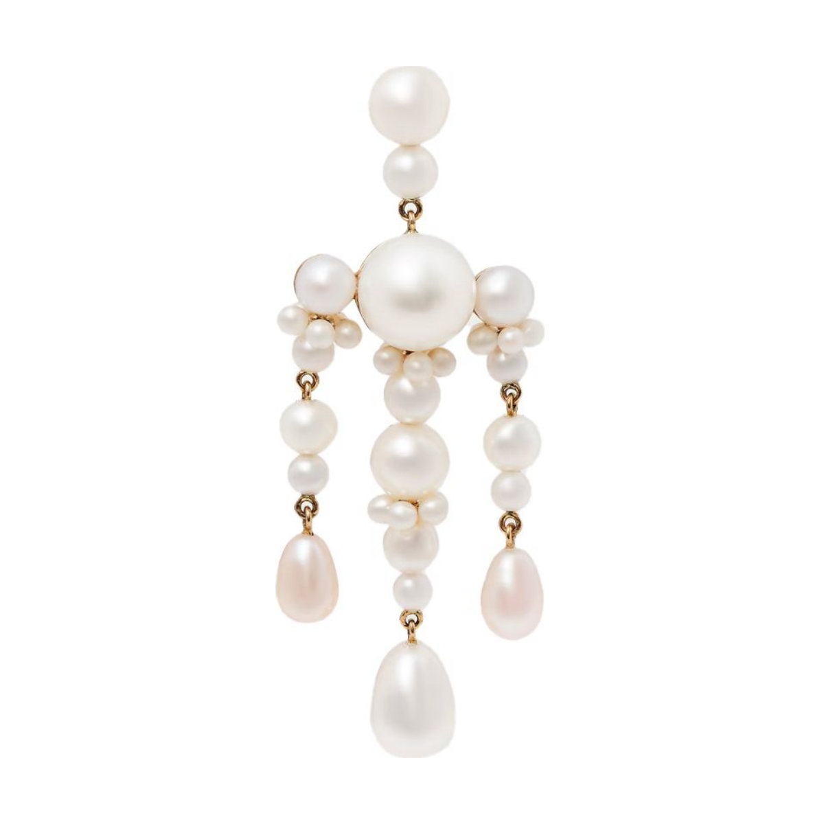 Sophie Bille Brahe Jardin de Perle 14-Karat Gold Pearl Single Earring