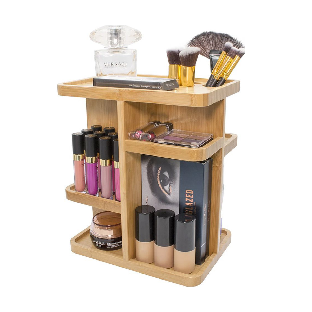 Sorbus 360° Bamboo Cosmetic Organizer