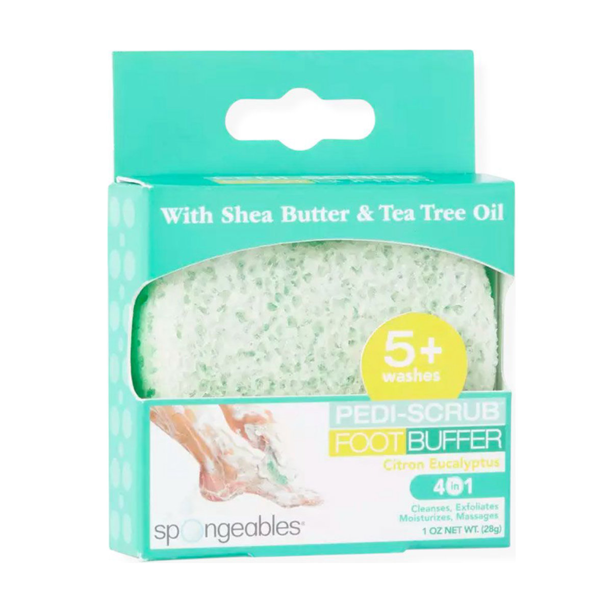 Spongeables Citron Eucalyptus Pedi-Scrub in a Sponge