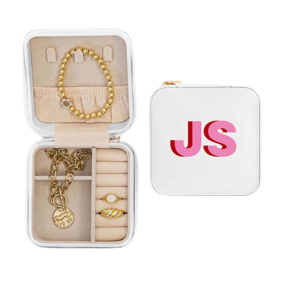 SprinkledWithPink Travel Monogram Jewelry Case