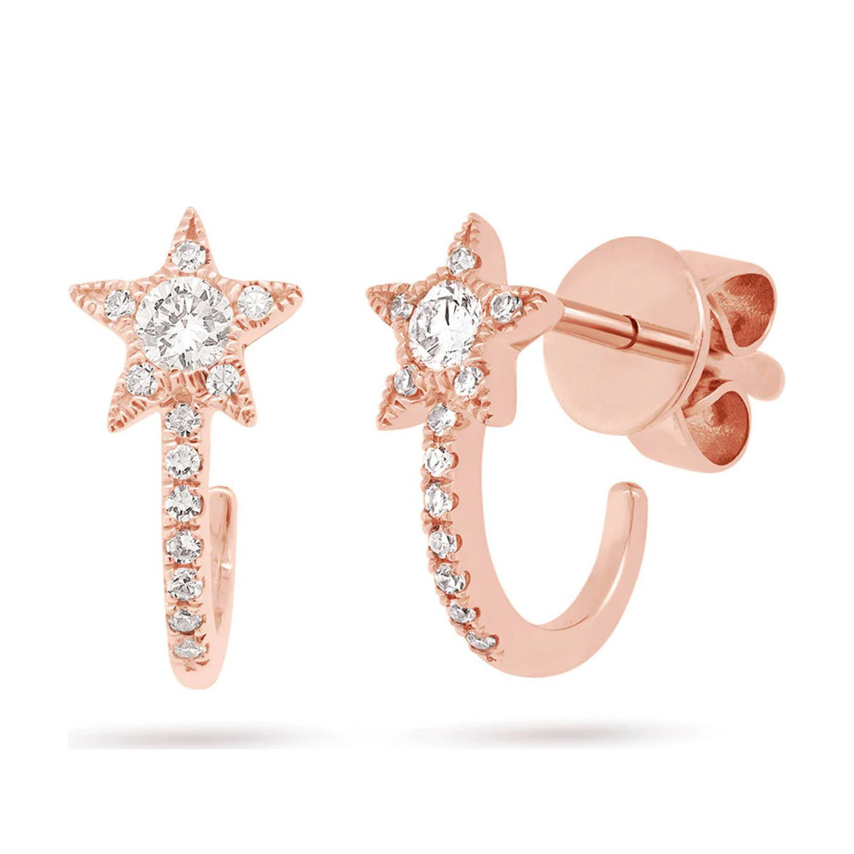 Stephanie Gottlieb Pave Star Huggies
