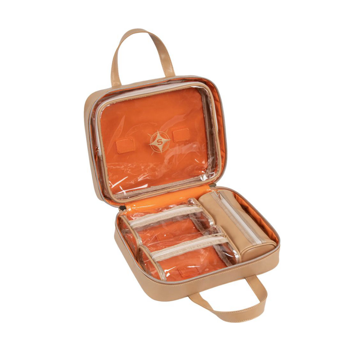 Stephanie Johnson Belize Toasted Almond Martha Large Briefcase Cosmetic Case