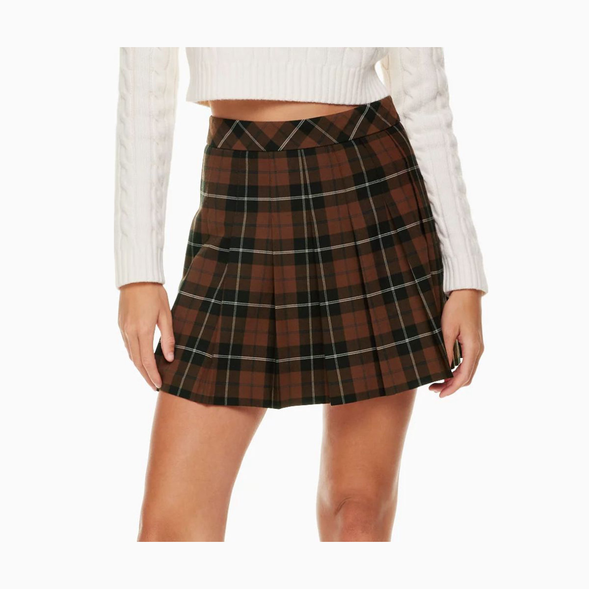 Sunday Best Olive Micro Pleated Skirt