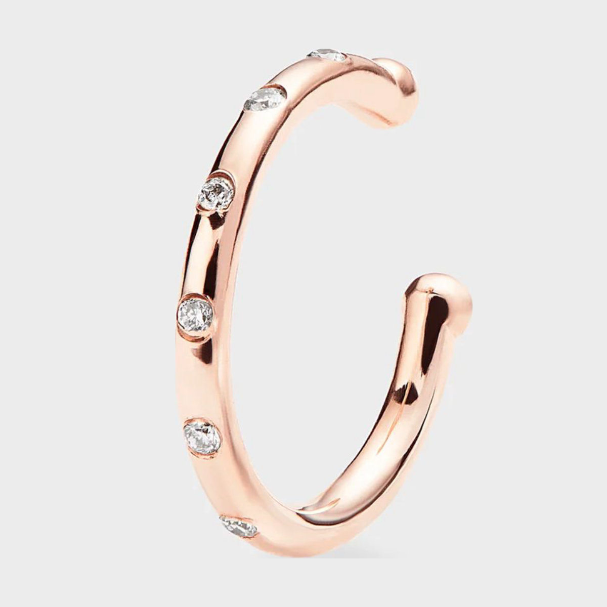 The Clear Cut Burnished Diamond Ear Cuff