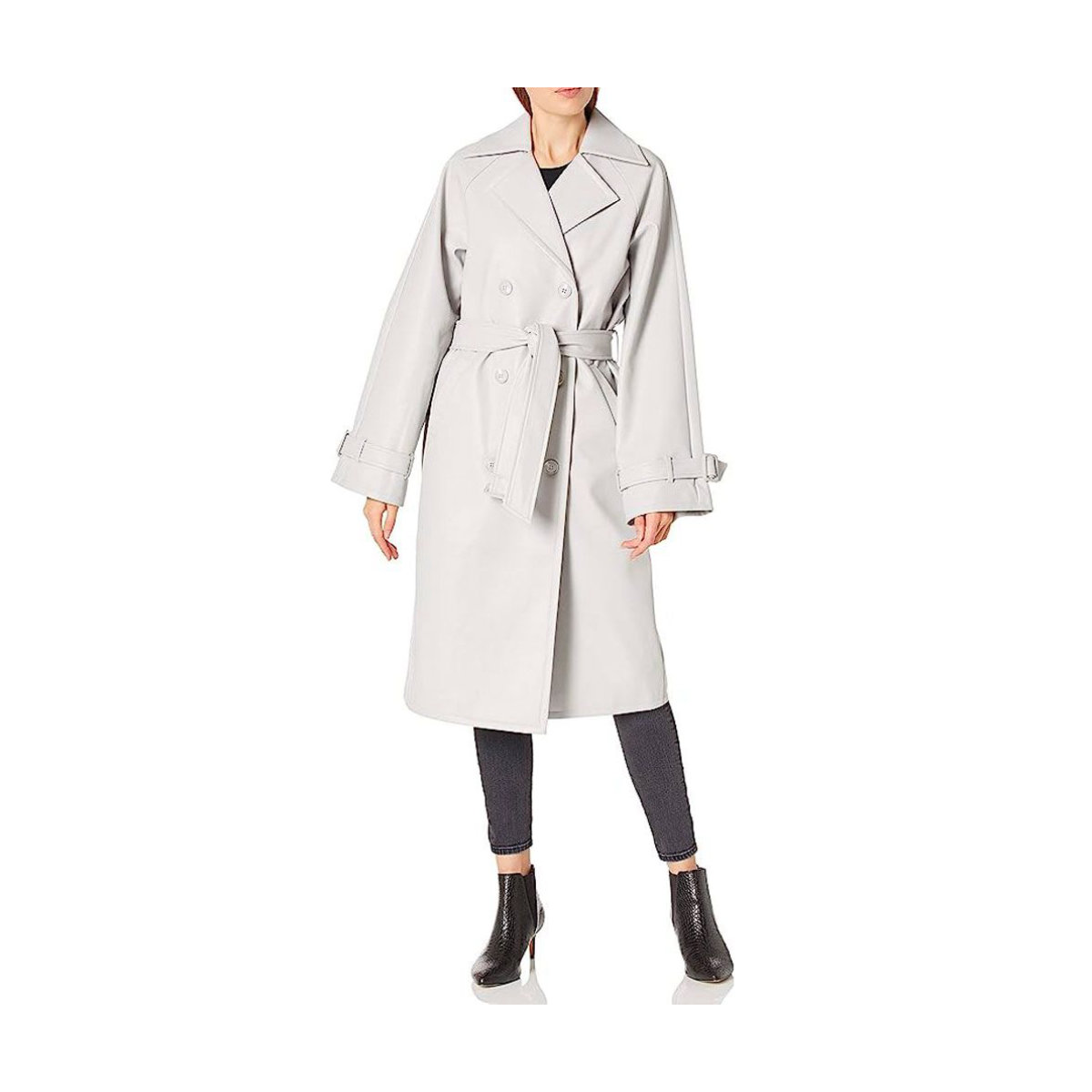 The Drop x @lisadnyc Faux Leather Long Trench Coat