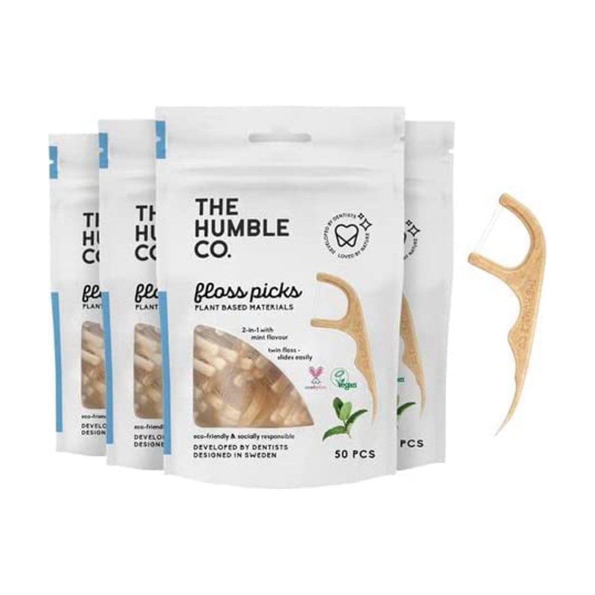 The Humble Co. Natural Dental Floss Picks