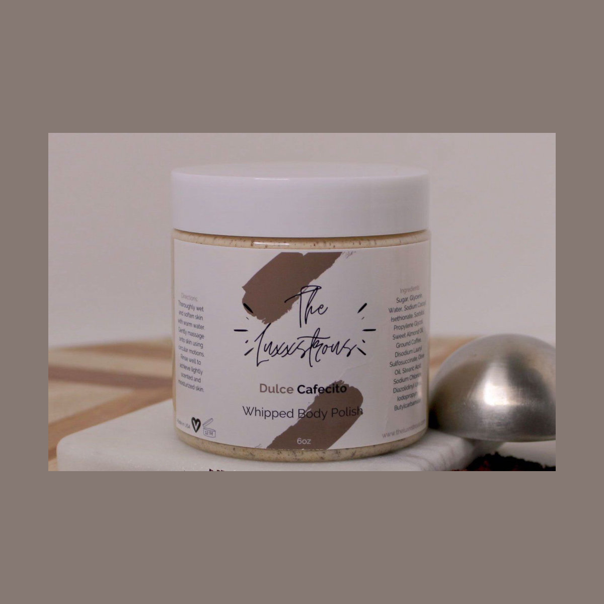 The Luxxstrous Dulce Cafecito Whipped Body Polish