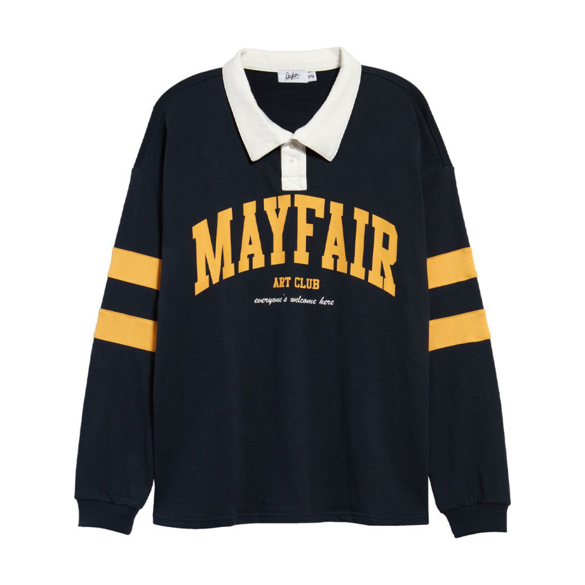 The Mayfair Group Mayfair Art Club Oversize Long Sleeve Rugby Polo