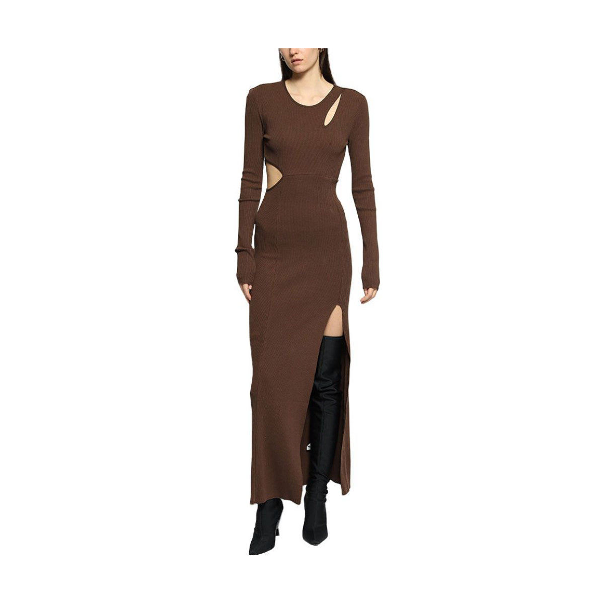 The Range NYC Mass Ribbed Carved Cutout Dress