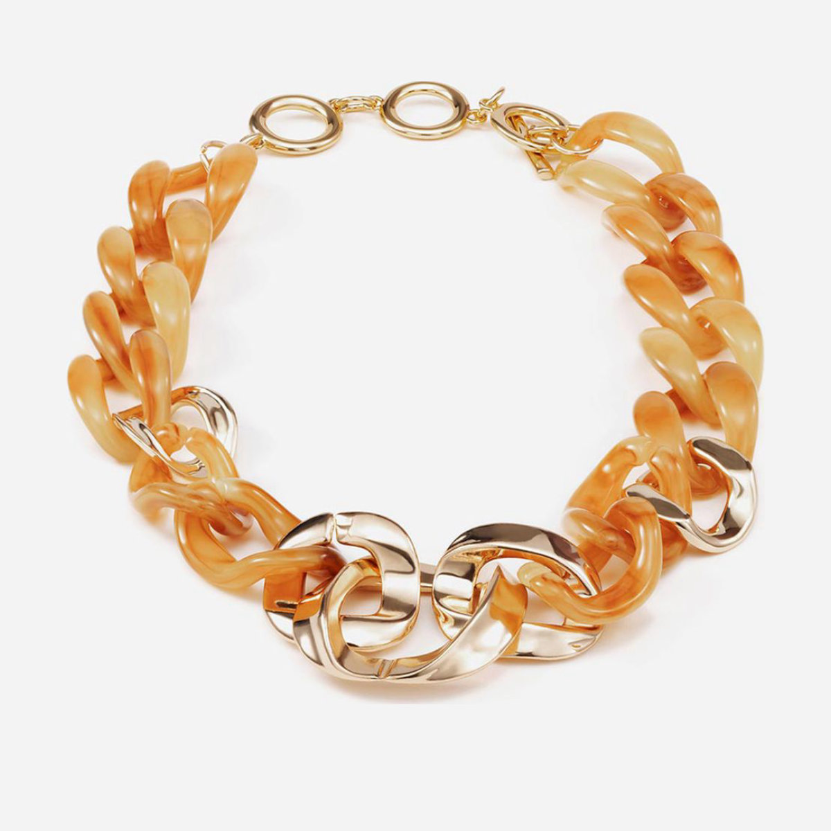 TIJN Brynn Oversized Metal & Resin Necklace