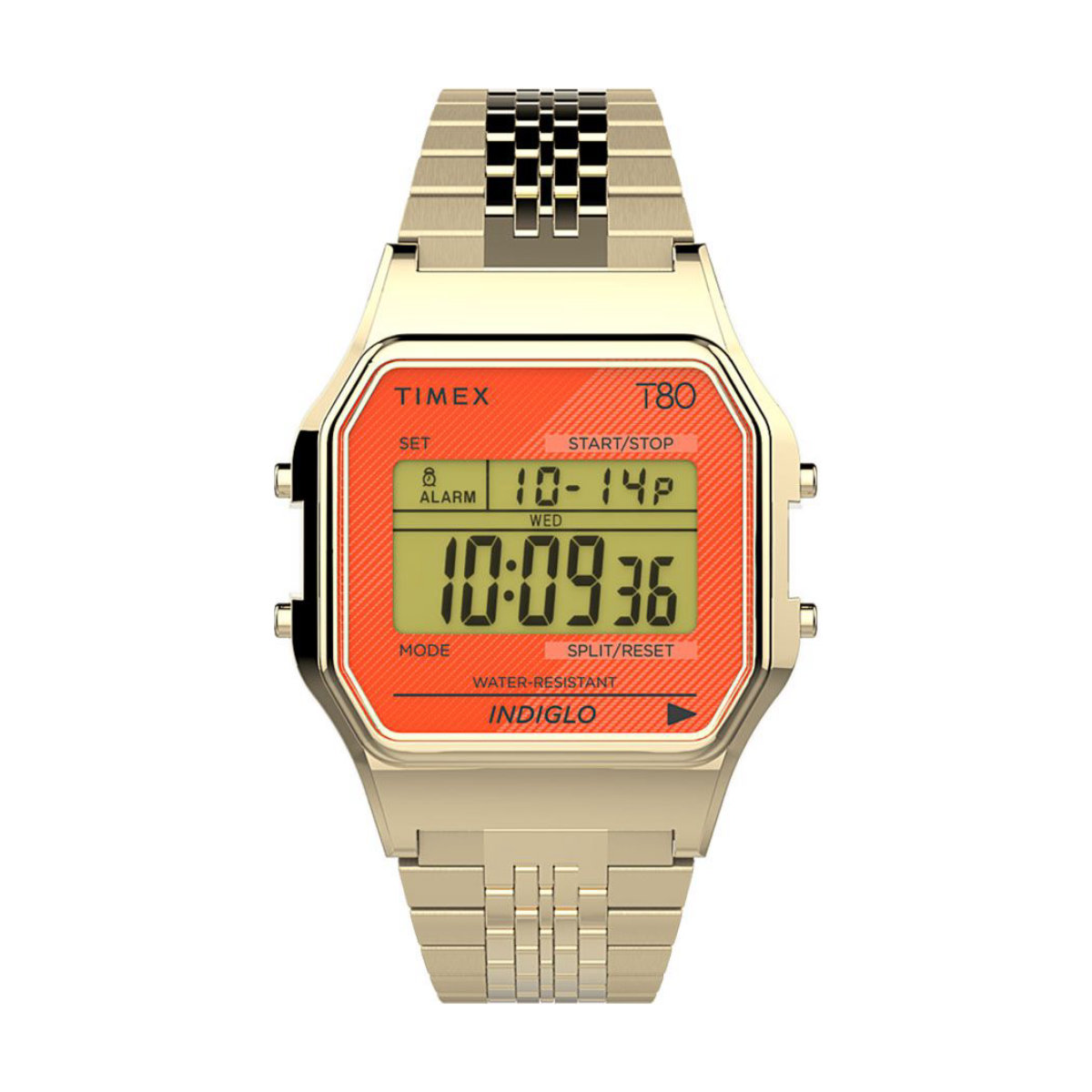 Timex T80 34mm Stainless Steel Bracelet Watch
