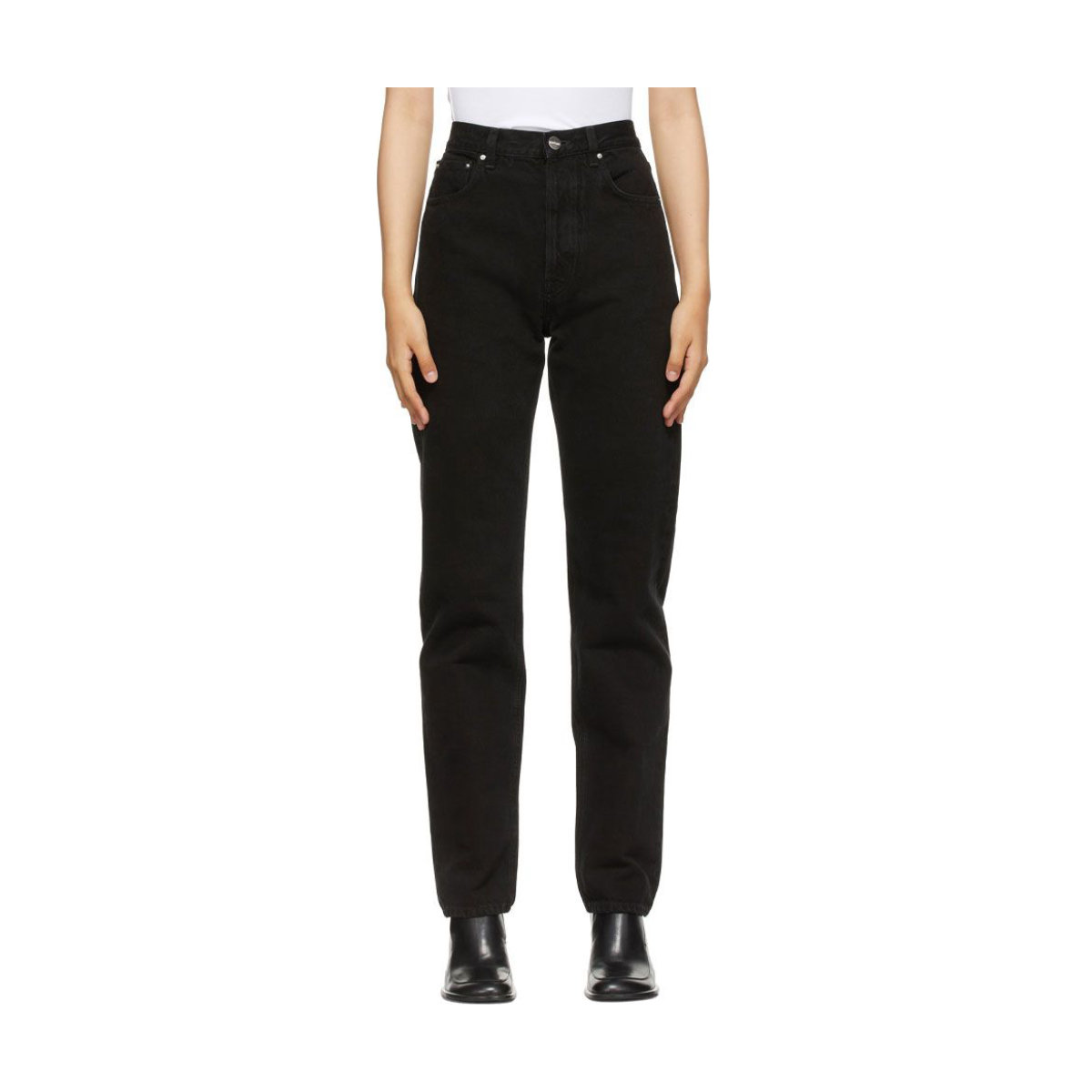Totême Organic High Rise Straight-Leg Jeans