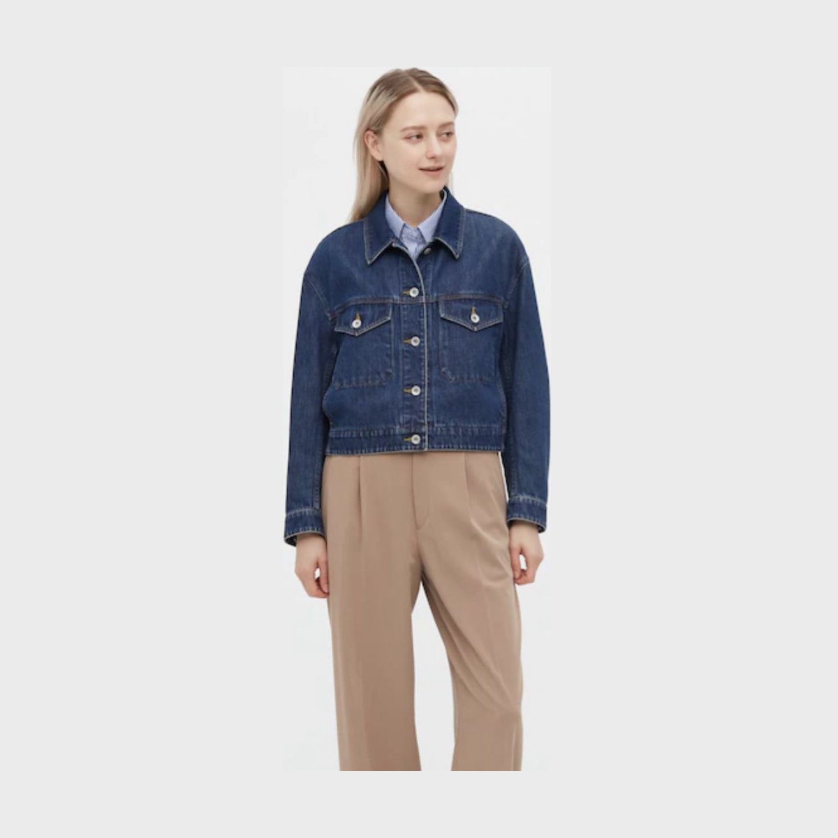 Uniqlo Denim Cropped Jacket