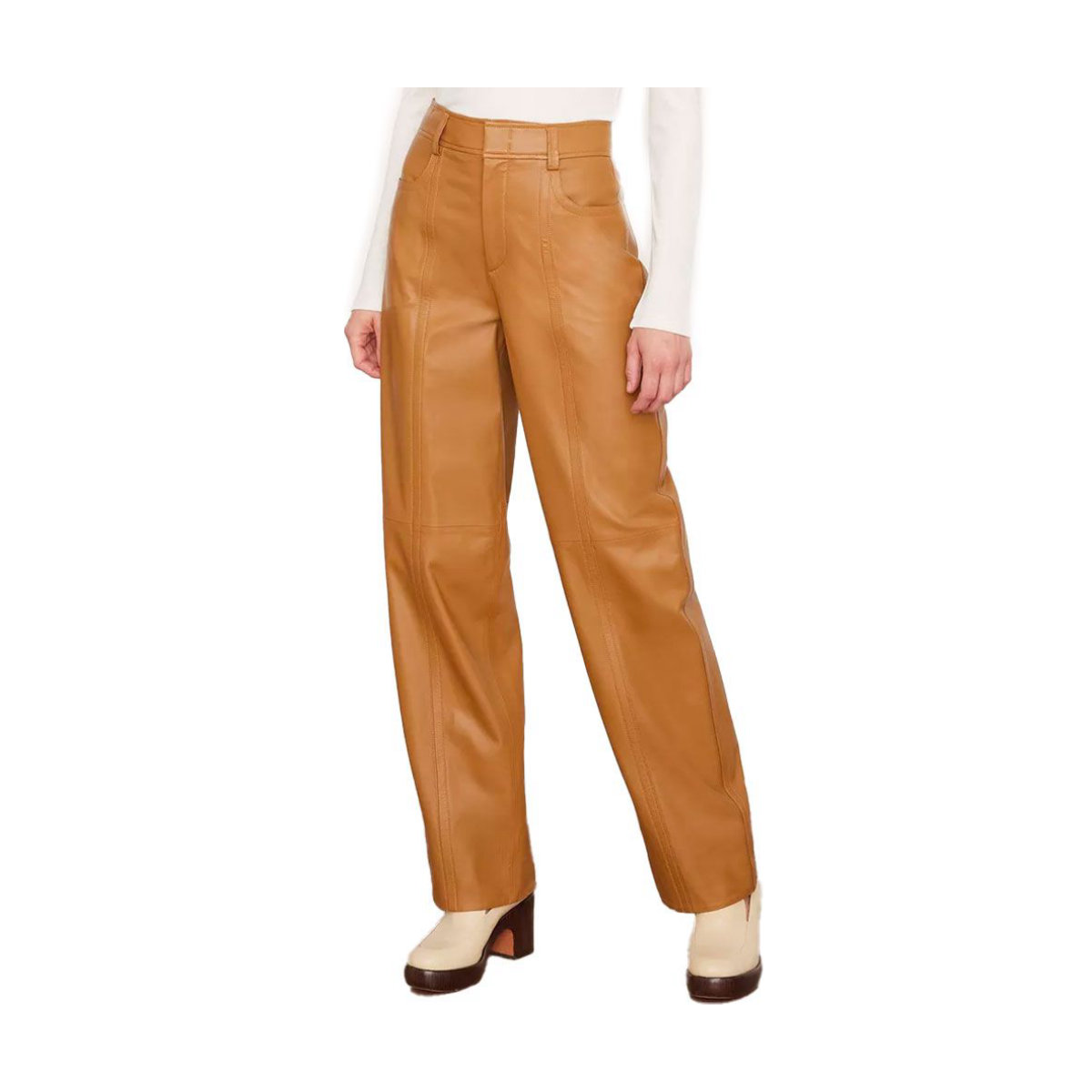 Vince Leather Seam Front Trouser