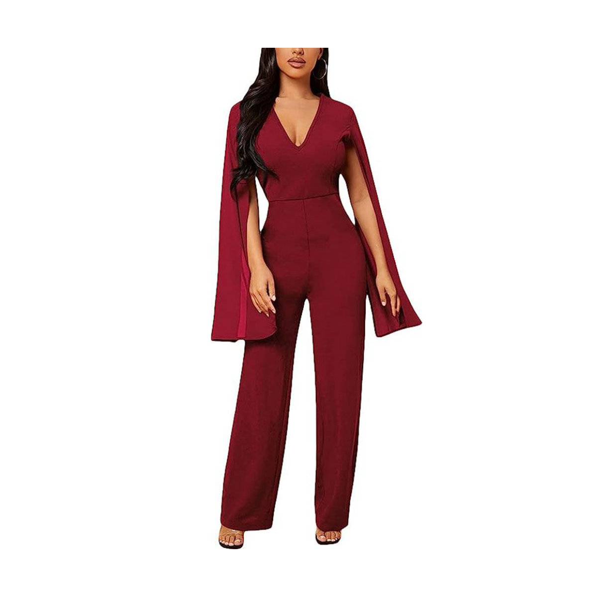 WDIRARA Women's Split Sleeve Jumpsuit