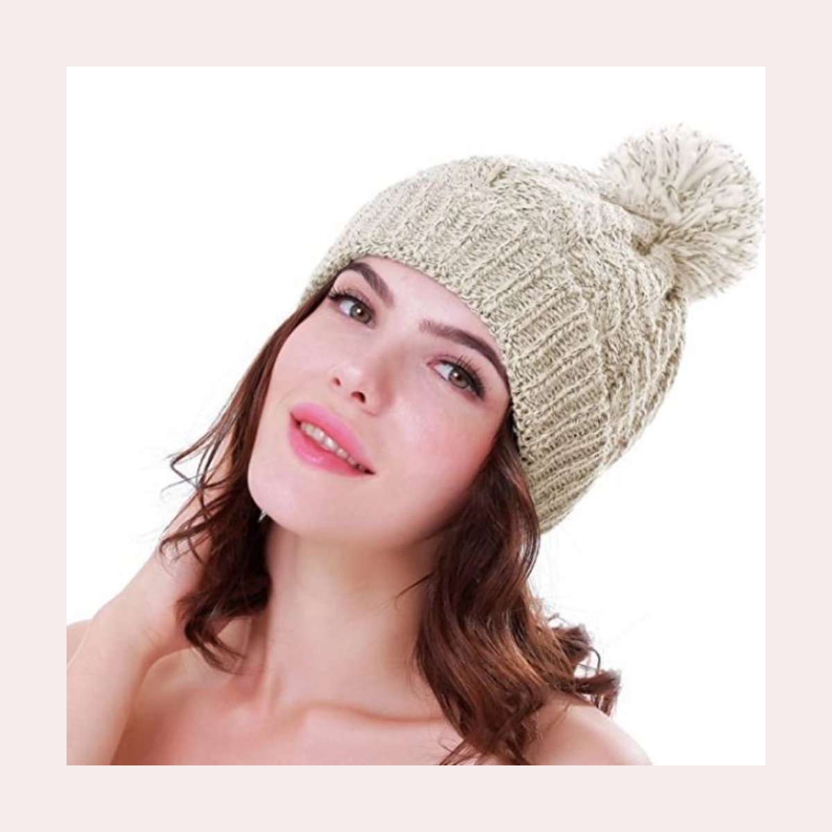 Whiteleopard Thick Slouchy Cable Knit Beanie